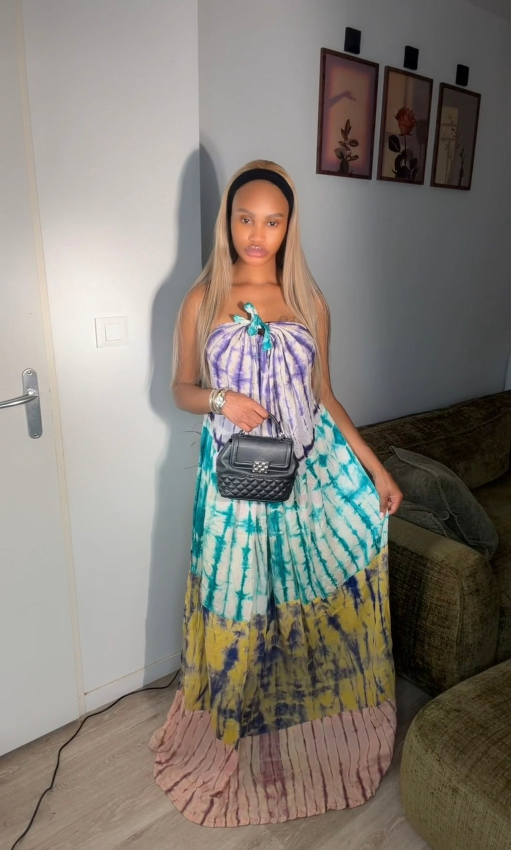 Robe dos nue double coton