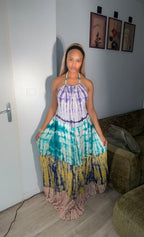 Robe dos nue double coton